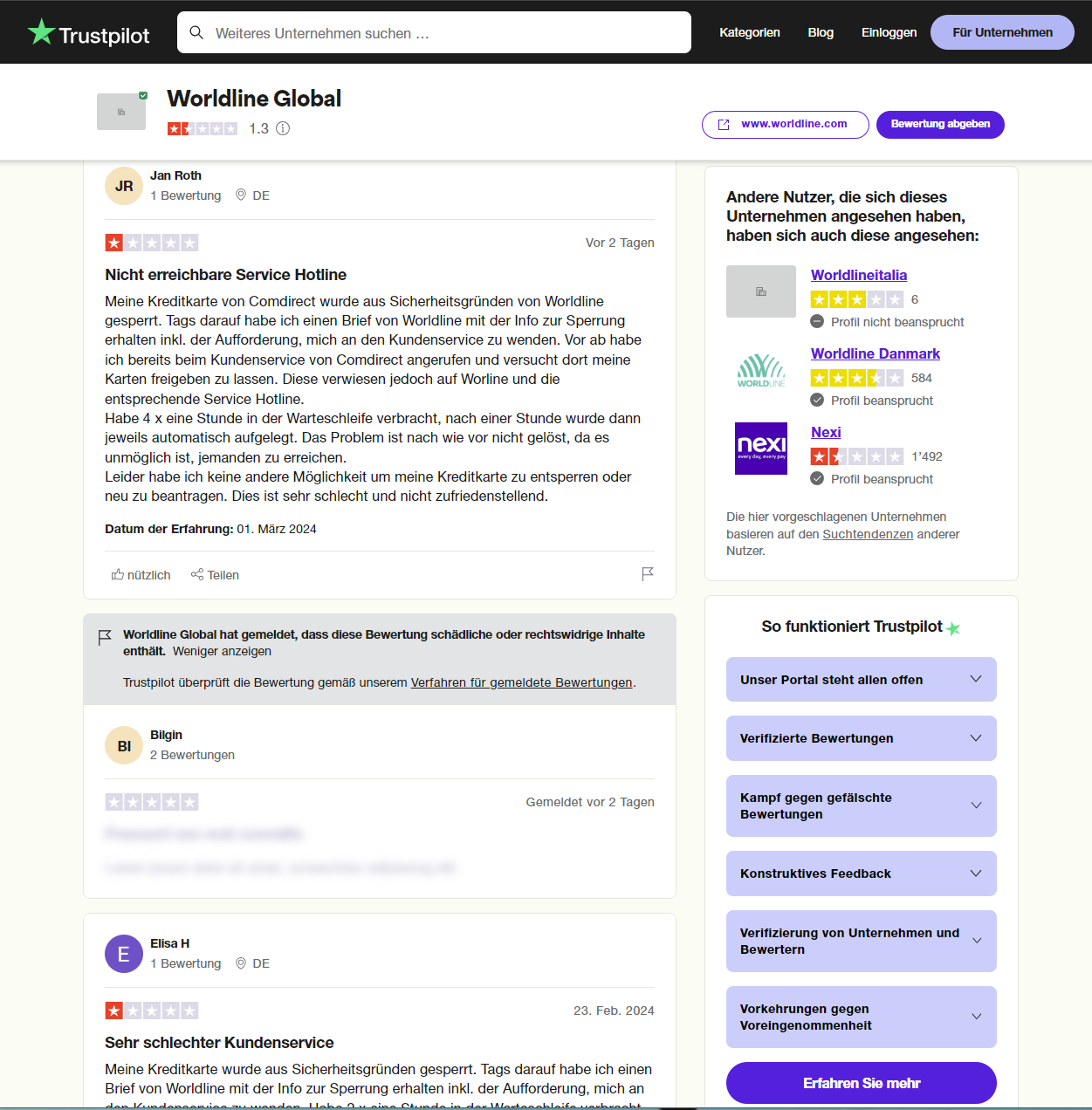 Trustpilot Bewertung 2